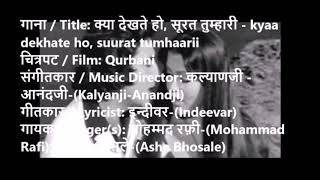 Kya dekhte ho karaoke track with female vocals [upl. by Oicor]