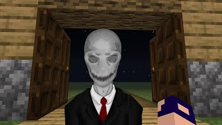 ENTREI NA FLORESTA E DESAFIEI O SLENDERMAN NO MINECRAFT [upl. by Lleznol402]