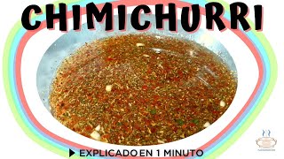 EL CHIMI MÁS FÁCIL Y RÁPIDO  Chimichurri casero para asado – Receta en 1 minuto [upl. by Eatnohs]