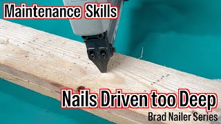 Brad Nailer Repair How to Fix Staples Driven too Deep [upl. by Oramlub]