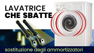 Lavatrice sbatte in centrifuga  sostituzione ammortizzatori [upl. by Odyssey447]