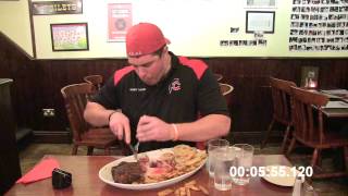 Randy Santel smashes the steak challenge at the Cattlemans in Harrogate [upl. by Illil]