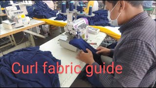 Curl Fabric Guide for Tshirts Side Seam 4 Thread Overlock Machine RonyMechanic [upl. by Lechar]