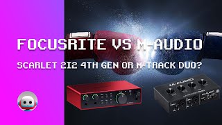 Best Audio interface Focusrite Scarlet 2i2 vs MAudio MTrack Duo [upl. by Hanej]