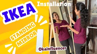 How to assemble IKEA IKORNNES Standing Mirror 🪞  Installation amp Review  Okainfluencer [upl. by Irrot]