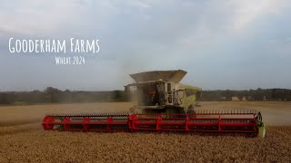 Gooderham Farms Combining and Baling Wheat 2024 Claas 8900 [upl. by Alien498]