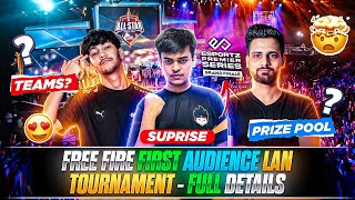 FREE FIRE FIRST AUDIENCE LAN IN INDIA😱🔥 FULL DETAILS  ESPORTZ PREMIER SERIES LAN  FREE FIRE INDIA [upl. by Attekram]