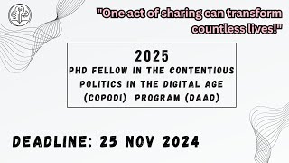 PhD Fellow in the Contentious Politics in the Digital Age CoPoDi Program [upl. by Premer550]