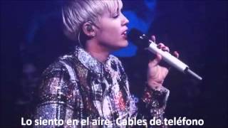 Summertime SadnessMiley Cyrus subtitulada al español BANGERZ TOUR [upl. by Wollis]