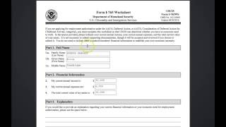 Form I675Ws DACA  Form I675Ws ENGLISH [upl. by Phenice]