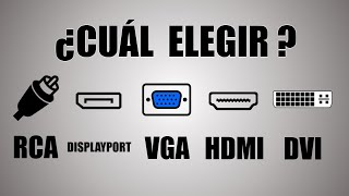 HDMI vs VGA vs DISPLAYPORT vs DVI vs RCA  ¿Cuál debo elegir [upl. by Atram]