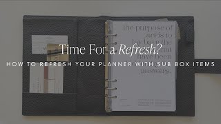 How To Refresh Your Planner With Subscription Box Items  Cloth amp Paper [upl. by Allwein]