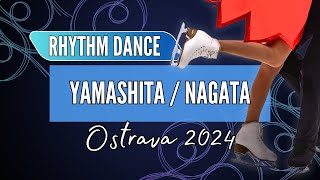 Kaho YAMASHITA 山下珂歩  Yuto NAGATA 永田裕人 JPN  Junior Ice Dance Rhythm Dance  Ostrava 2024 [upl. by Voccola896]