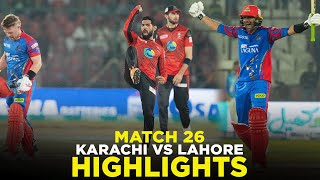 PSL 9  Full Highlights  Karachi Kings vs Lahore Qalandars  Match 26  M2A1A [upl. by Mather854]