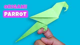 easy paper origami bird  how to make paper bird toy [upl. by Eserahs]