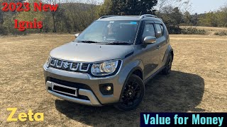 Maruti Suzuki Ignis Zeta 2023  New Ignis 2023 Features  Interior and Exterior  Reallife Review [upl. by Ferrand]