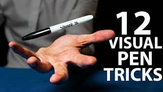 12 AMAZING Pen Tricks Anyone Can Do  Revealed [upl. by Aralk]