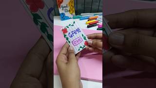 Easy paper game making🧐 papergames craft diy game quick shortsfeed youtube [upl. by Crispa]