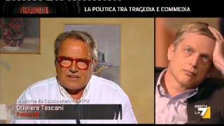 Piazzapulita  OLIVIERO TOSCANI E LACIDO SOLFORICO [upl. by Elehcim]