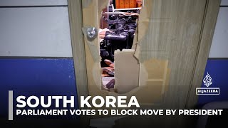 South Korea martial law Parliament votes to block move by president [upl. by Brandise]