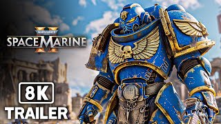 WARHAMMER 40K SPACE MARINE 2 Extended Trailer 2024 8K [upl. by Nwahc]