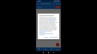 Compromised passwords Android [upl. by Eisseb]