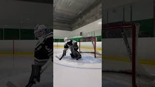 Two pad slides are back 😎 goalie goalietok tendy goalieclips hockeytok hockeytiktoks [upl. by Akinnej52]