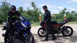 Part 2 TUNOG NG MAKINA MALAPITAN Suzuki GSX R150 amp Yamaha R15 v3 Sound Test Rider Kikomi amp Joey [upl. by Adnoel]