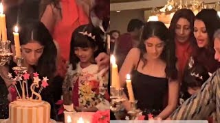 Navya Naveli Nanda 21st Birthday Party  Aishwarya Rai Shweta Nanda Aaradhya Bachchan [upl. by Ailyt]