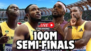 100M SEMIFINALS LIVE Paris 2024 Olympics Watchalong [upl. by Itirp]