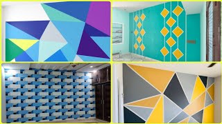 50 geometric wall painting designsideas geometric accent wall paint  3dwall painting designs [upl. by Koblick]