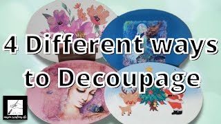 Learn 4 Different Types of DecoupageMade Easy Craft Video Tutorial [upl. by Mariano135]