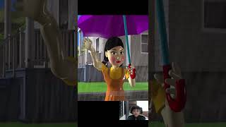 Squid Game Makeup Harley Quinn Cut Wooden Bridge Troll Miss T and Neighbor shortsvideo [upl. by Oravla]