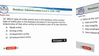 Database Administrator COC Level 3 Theory Exam [upl. by Selinda]