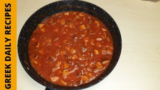 Υπέροχη σάλτσα για μακαρόνια  lovely pasta sauce  Greek daily recipes [upl. by Elijah]