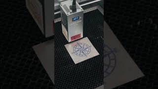 Engraving a Compass on Titaniumlaserengraving TitaniumEngravinglasertree [upl. by Ecarg]