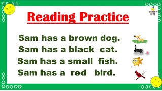 Reading Practice for Kindergarten  English for Beginers  Reading Tutorial for kids [upl. by Siahc616]