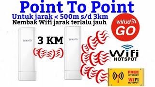 Pasang wifi sendiri  Murah Meriah Bisa nembak sampai 5KiLo Meter jauhnya PTP [upl. by Reilamag]