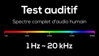 🔊👂 Test daudition à domicile  1 Hz à 20 000 Hz  Spectre complet de laudio humain 🔊👂 [upl. by Ahsiak]