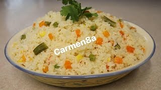 Arroz blanco con verduras [upl. by Alleram]