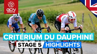 Can Breakaway Survive In Tense Finale  Critérium Du Dauphiné 2022 Stage 5 Highlights [upl. by Grishilda257]