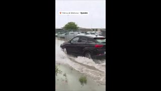 Flughafen Palma de Mallorca unter Wasser  DER SPIEGEL [upl. by Enyal]