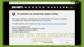 How to fix Directx Error on Warzone 2  Modern Warfare 2 [upl. by Hort]