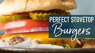 Stovetop Burgers  How to Cook Burgers on the Stove [upl. by Karlotta]