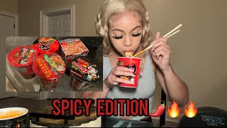 RATING WHO HAS THE BEST RAMEN NOODLES🍜  Spicy edition [upl. by Weiser]