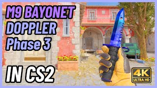 ★ CS2 M9 Bayonet Doppler Phase 3  CS2 Knife InGame Showcase 4K [upl. by Aseretairam]