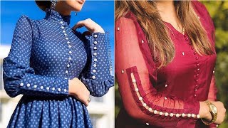 ✅ Trending button sleeves design [upl. by Alenas]