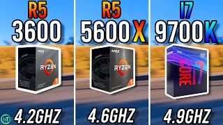 Ryzen 5 3600 vs Ryzen 5 5600X vs i7 9700k  Big Difference [upl. by Gris]