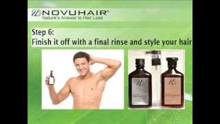 How to Use Novuhair Topical Scalp Lotion amp Novuhair Herbal Shampoo [upl. by Chico743]