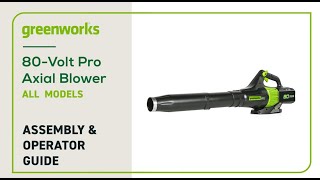 Assembling and Operating your Greenworks Pro Axial Blower [upl. by Lourdes336]